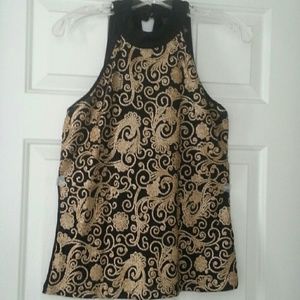 Style&Co. Black and Gold Sequin Tank Top